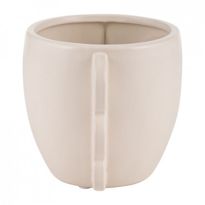 Sagebrook 5" Ceramic Eared Vase - Cotton