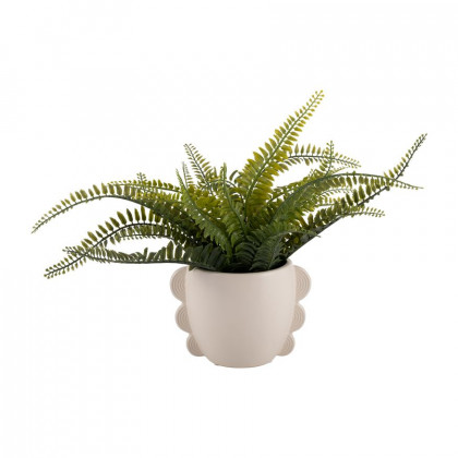 Sagebrook 5" Ceramic Eared Vase - Cotton