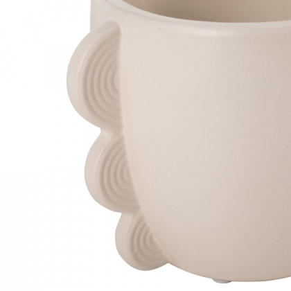 Sagebrook 5" Ceramic Eared Vase - Cotton