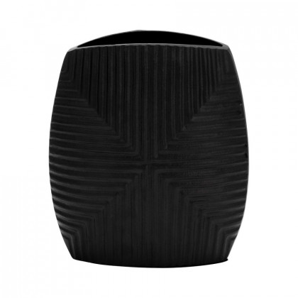 Sagebrook - 10" Metal Ribbed Vase