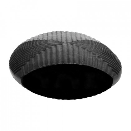 Sagebrook 10" Metal Ribbed Vase - Matte Black