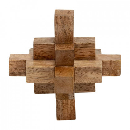 Sagebrook - 6" Wood Geometric Orb in Natural