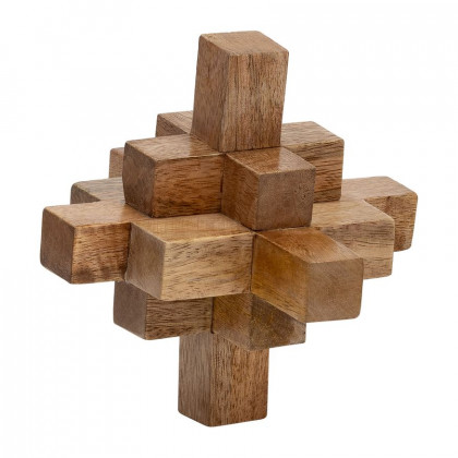 Sagebrook - 6" Wood Geometric Orb in Natural