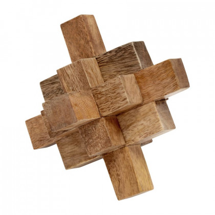 Sagebrook - 6" Wood Geometric Orb in Natural