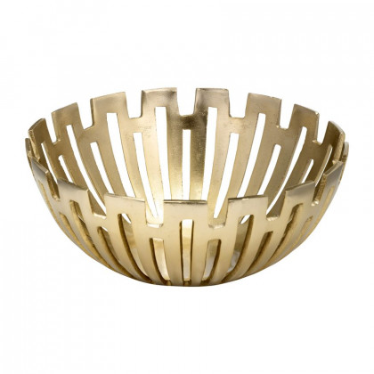 Sagebrook - 11"/14"/16" Metal Geometric Bowls (Set Of 3) in Gold