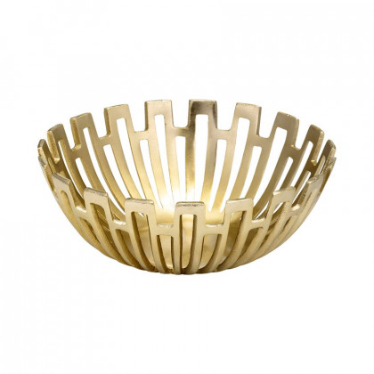 Sagebrook - 11"/14"/16" Metal Geometric Bowls (Set Of 3) in Gold