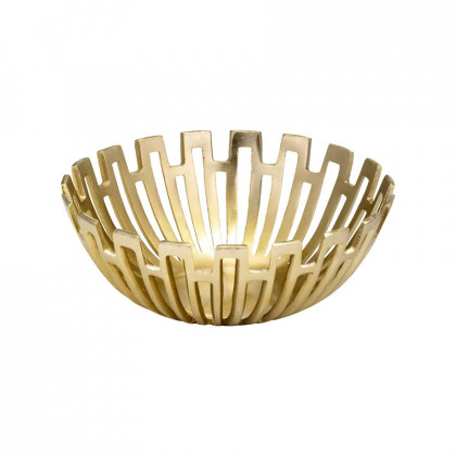 Sagebrook - 11"/14"/16" Metal Geometric Bowls (Set Of 3) in Gold