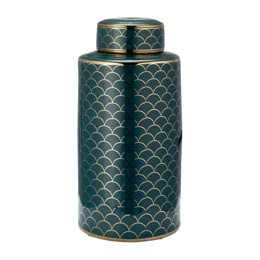 Sagebrook - 16" Ceramic Honeycomb Jar With Lid
