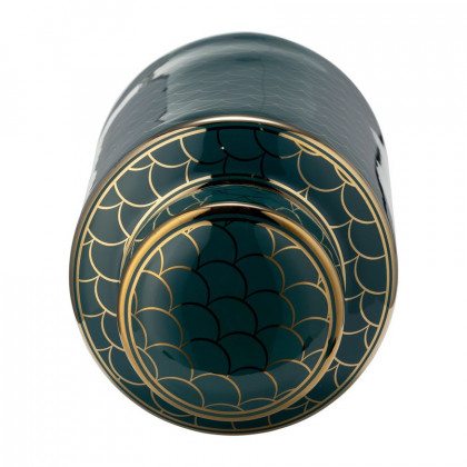 Sagebrook 12" Ceramic Crackle Jar With Lid - Gold