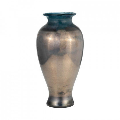 Sagebrook - 10" Metal Ribbed Vase
