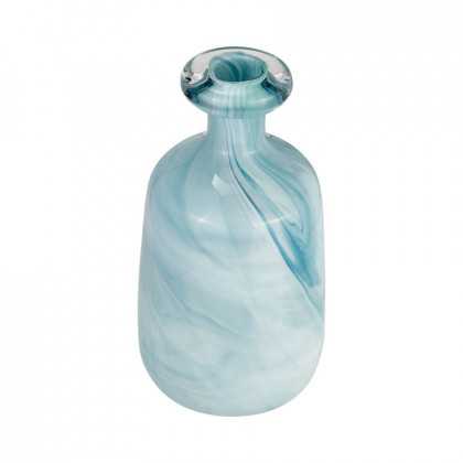 Sagebrook - 12" Glass Bottle Vase in Teal