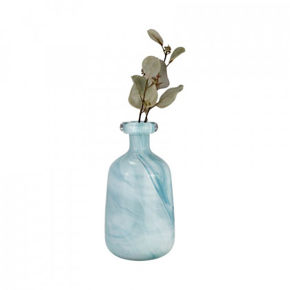 Sagebrook - 12" Glass Bottle Vase in Teal