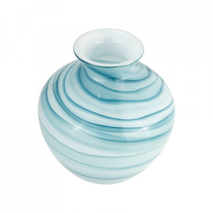 Sagebrook 10" Glass 2-tone Vase - Blue/White
