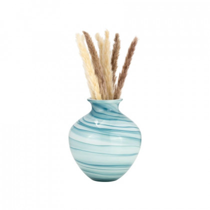 Sagebrook 10" Glass 2-tone Vase - Blue/White