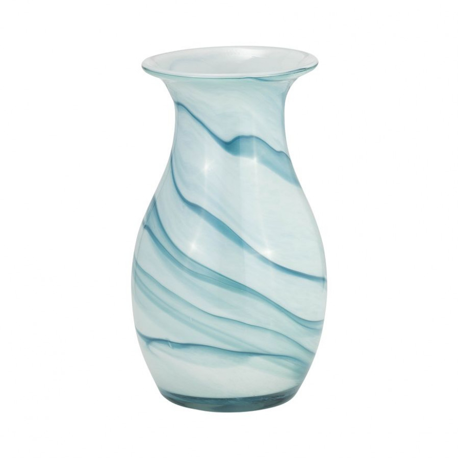 Sagebrook 11" Glass 2-tone Vase - Blue/White