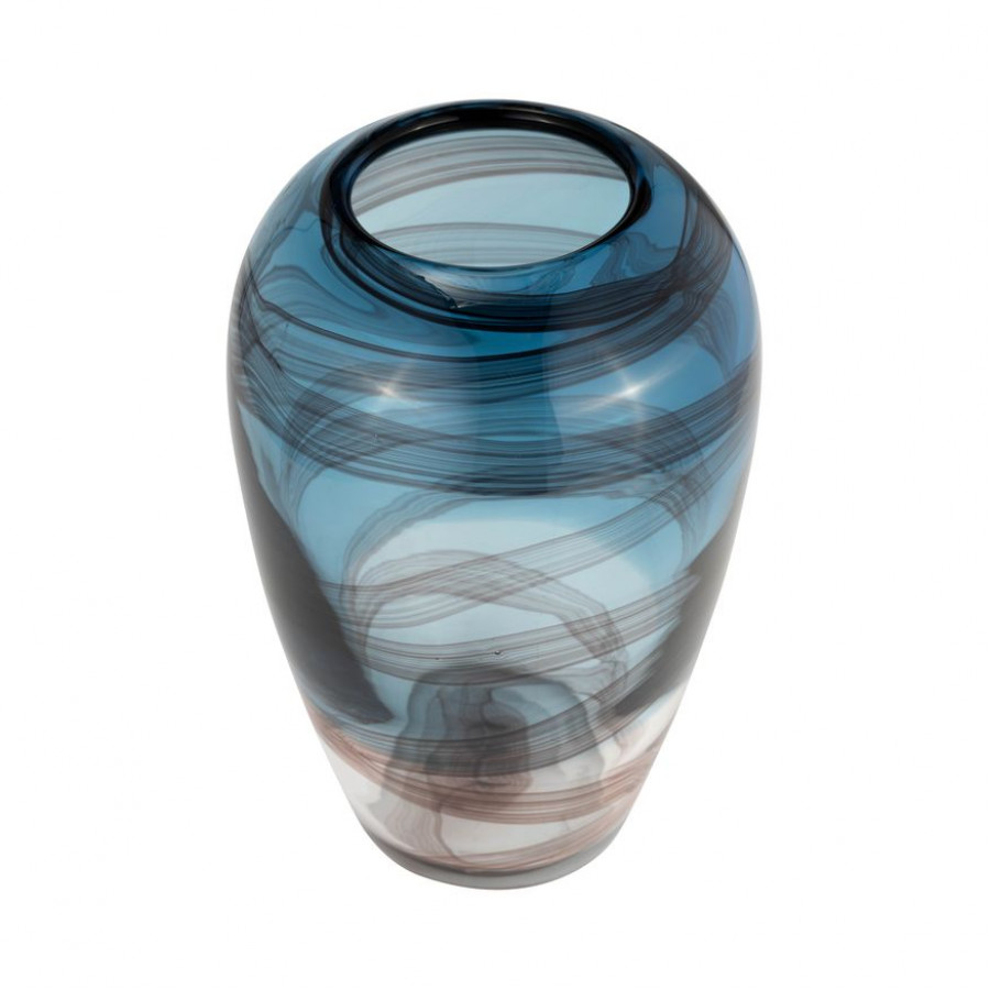 Sagebrook - 8" Glass Pinched Vase