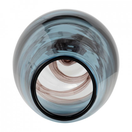 Sagebrook 13" Glass Swirl Vase - Blue
