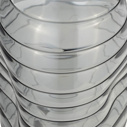 Sagebrook 14" Glass Pinched Vase - Smoke