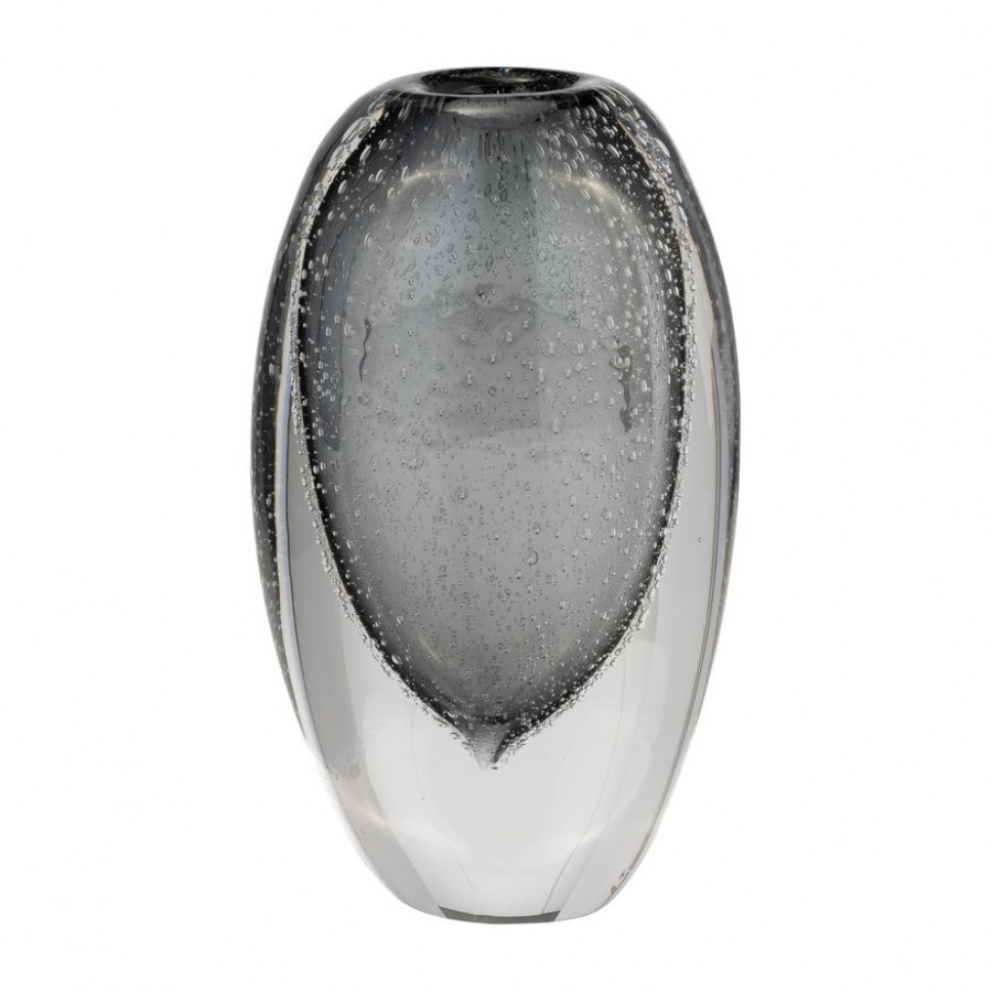 Sagebrook - 9" Glass Ellipse Vase in Smoke
