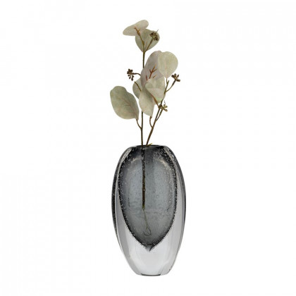 Sagebrook - 9" Glass Ellipse Vase in Smoke