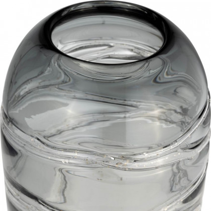 Sagebrook - 13" Glass Veined Vase in Smoke
