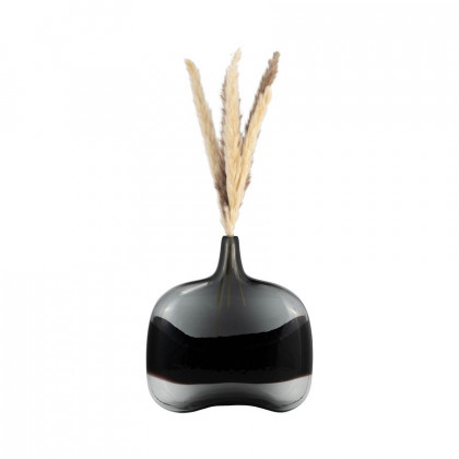 Sagebrook - 12" Glass 2-tone Vase in Smoke/Black