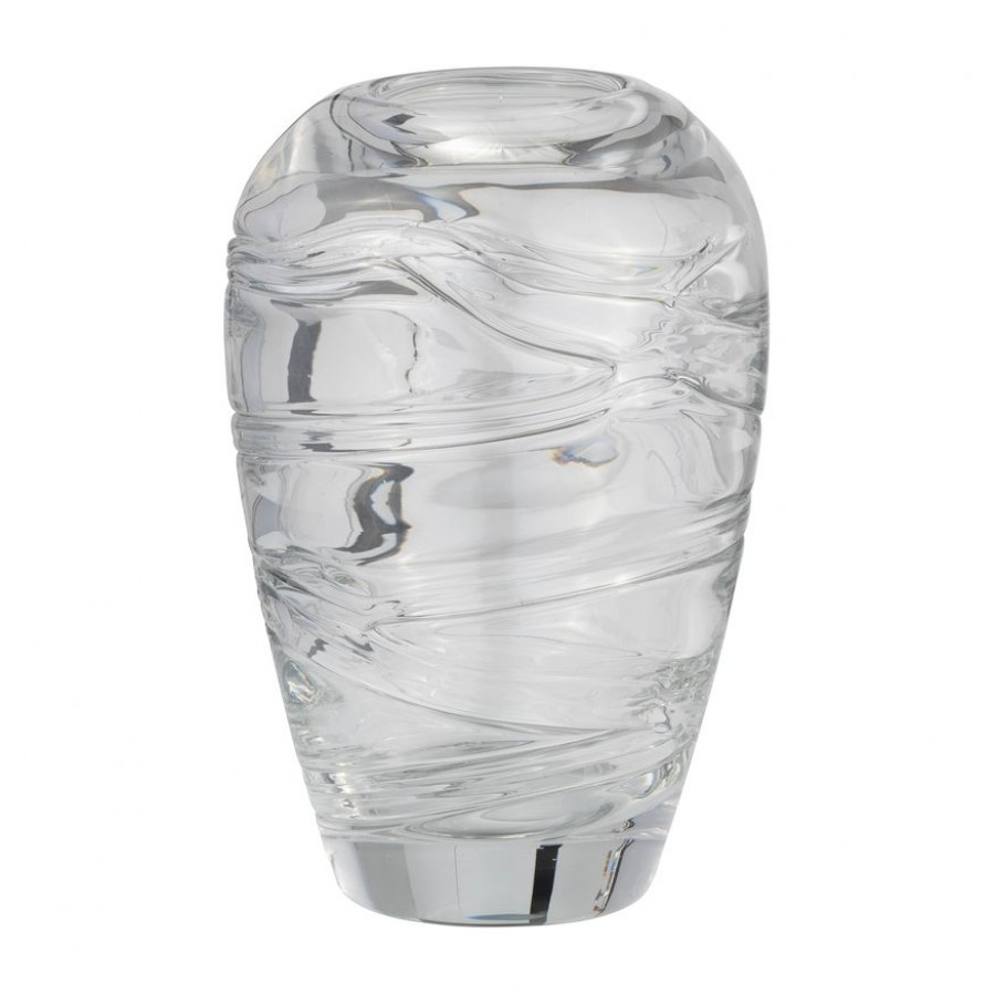 Sagebrook - 9" Glass Veined Vase in Clear