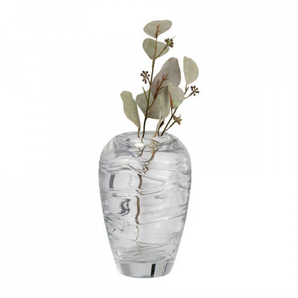 Sagebrook - 9" Glass Veined Vase in Clear