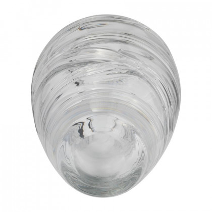 Sagebrook - 9" Glass Veined Vase in Clear