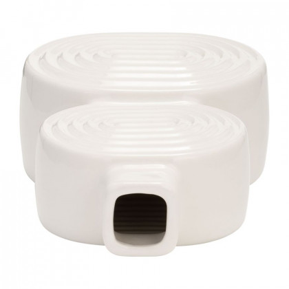 Sagebrook 10" Ceramic Stacked Circles Vase - White