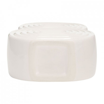 Sagebrook 10" Ceramic Stacked Circles Vase - White