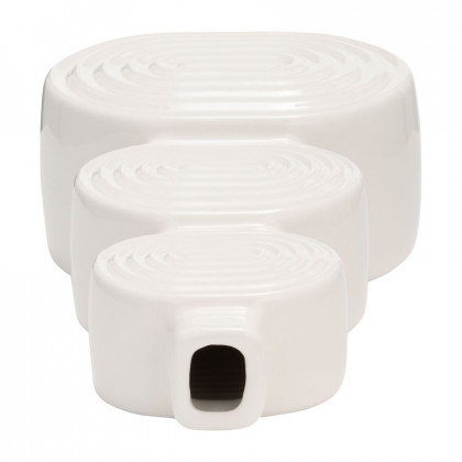 Sagebrook 12" Ceramic Stacked Circles Vase - White