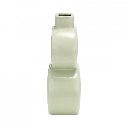 Sagebrook 10" Ceramic Stacked Circles Vase - Cucumber