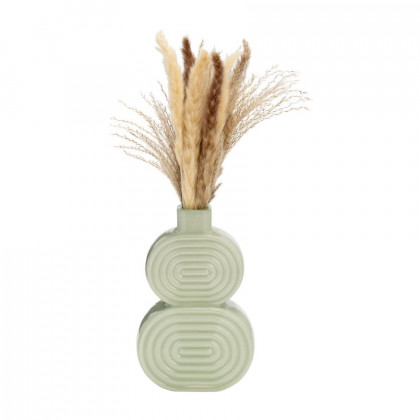 Sagebrook 10" Ceramic Stacked Circles Vase - Cucumber