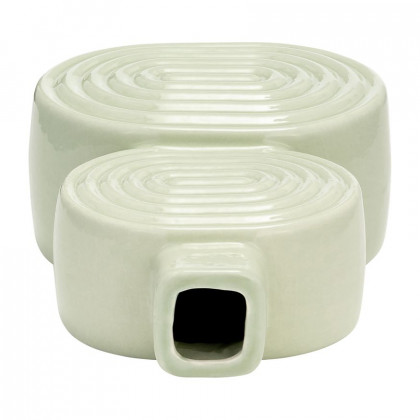 Sagebrook 10" Ceramic Stacked Circles Vase - Cucumber