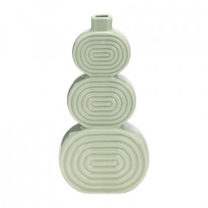 Sagebrook - 10" Ceramic Stacked Circles Vase