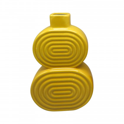 Sagebrook - 10" Ceramic Stacked Circles Vase