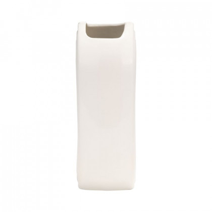 Sagebrook 9" Ceramic Oval Ridged Vase - White