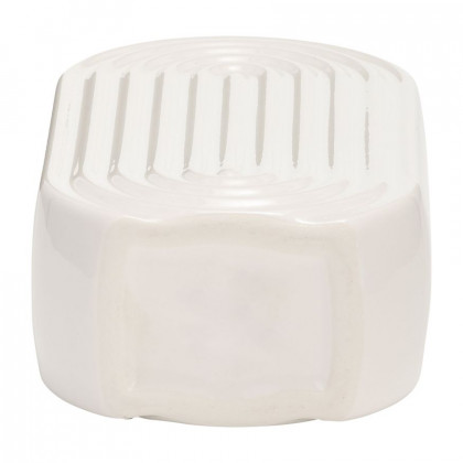 Sagebrook 11" Ceramic Oval Ridged Vase - White
