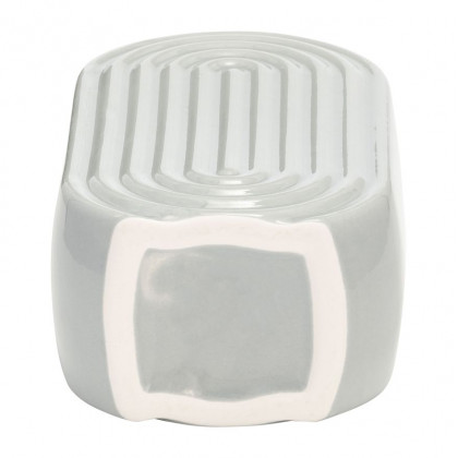 Sagebrook 9" Ceramic Oval Ridged Vase - Glacier