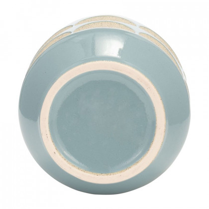 Sagebrook 10" Ceramic Half Circles Vase - Cameo Blue