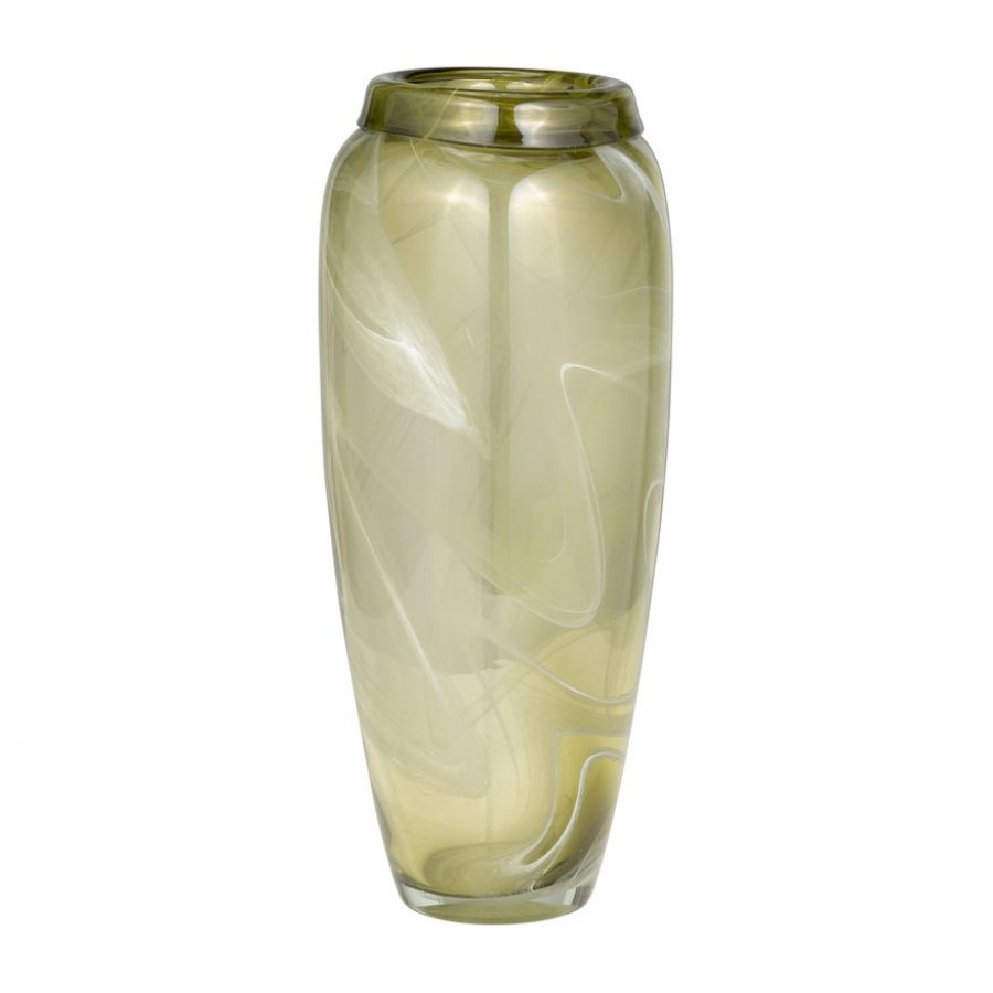 Sagebrook - 14" Glass Vase Green Swirl