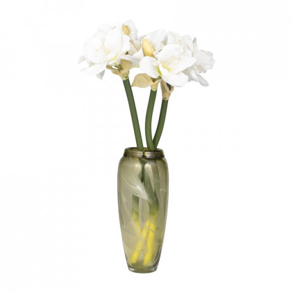 Sagebrook - 14" Glass Vase Green Swirl