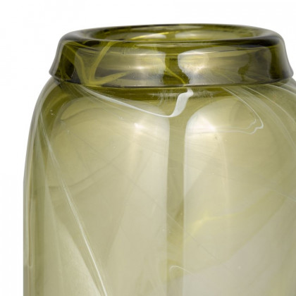 Sagebrook - 14" Glass Vase Green Swirl