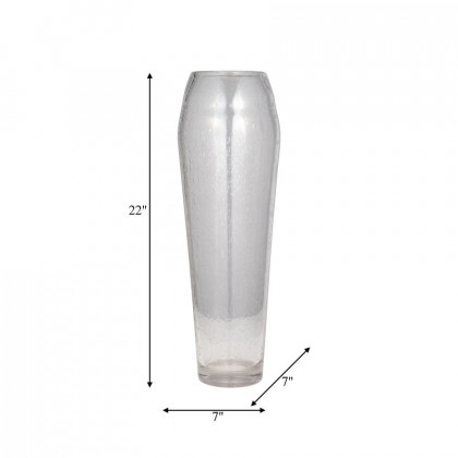 Sagebrook 23" Glass Floor Vase Bubble - Clear