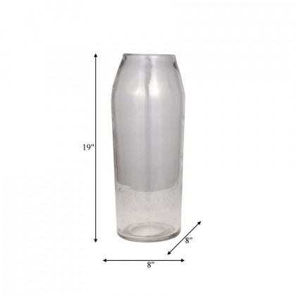 Sagebrook 29" Glass Floor Vase Bubble - Clear