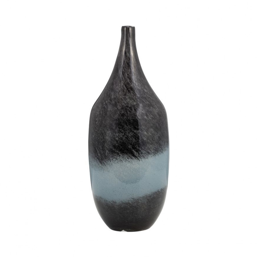 Sagebrook 14" Glass Vase - Blue Ombre