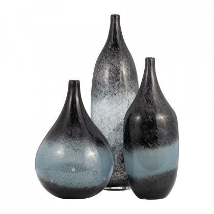 Sagebrook 14" Glass Vase - Blue Ombre