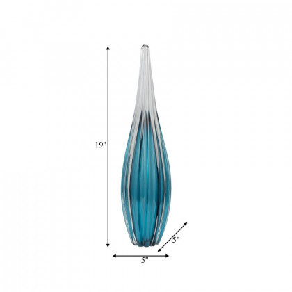 Sagebrook 19" Glass Paperweight - Teal