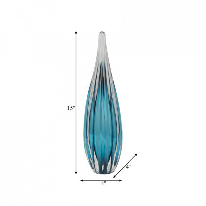 Sagebrook 15" Glass Paperweight - Teal